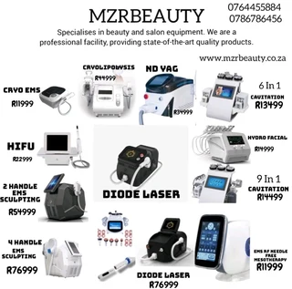 Laser hair removal cavitation machine nd yad fat freezing ems microneedling vein removal