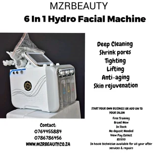 6 in 1 hydro facial machine facial skin tightening brightening machine face rf cavitation