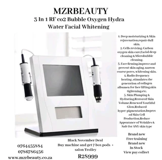 3 In 1 RF co2 Bubble Oxygen HydraWater Facial Whitening  facial machine / facial  /skin brightening