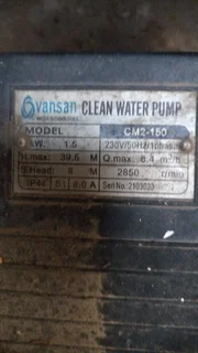 Steward &amp; Loyds Water Pump 1.5kw