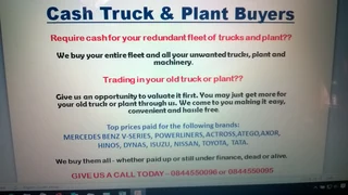 Cash for Redundant Commercial Vehicles
