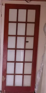 Meranti 18 panel glazed door