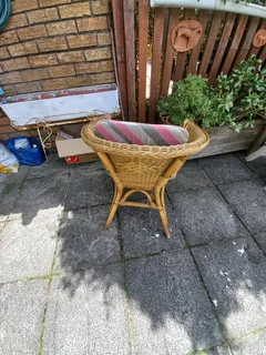 Wicker chair plus cusions in good condition R275