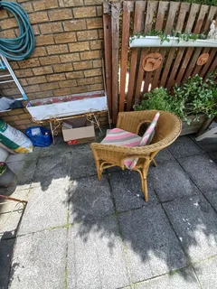 Wicker chair plus cusions in good condition R275