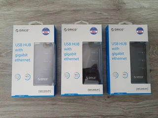 Orico USB hub with Gigabit ethernet port