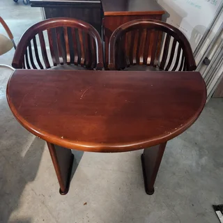 Desks, chairs and cabinet to match