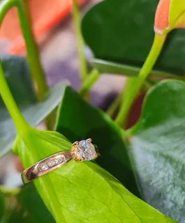 Diamond Ring 18ct Yellow Gold with 7 Diamonds