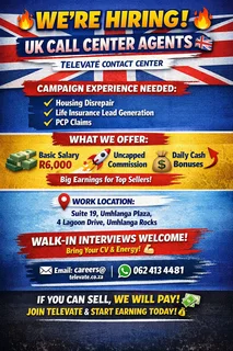 Call centre Agents required to start immediately