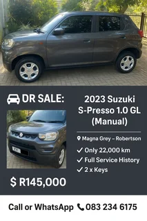2023 Suzuki S-Presso 1.0GL Manual Magna Grey