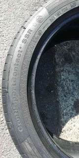 2 X 255 /40 /19 Continental Contisportcontact5 (run Flat) 90 %theads Life
