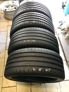 A set of  235/35/19  tyres available