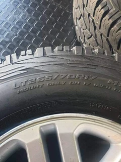 A set of Toyota hilux mags and tyres 17inches