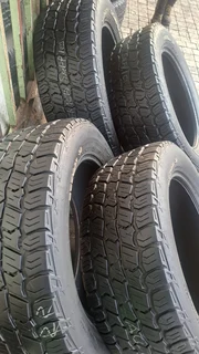 A set of 275/55/20&#34; Mickey Thompson A/T tyres are like 75 to 80% thread life