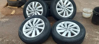 A set of 16inch polo T cross mags and tyres like new