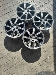 A set of mags and tyres for Toyota Agya