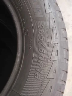 A set of 265/60/18 michelin tyres