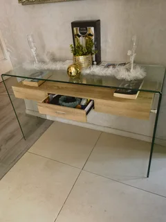 Glass Console Table with Drawer R1500!!!!