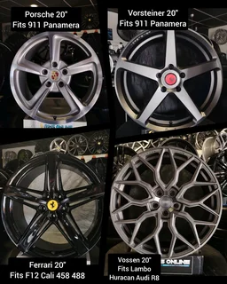 Porsche Ferrari Lambo R8 rims