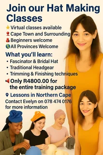 Become your own Boss.Hatmaking training