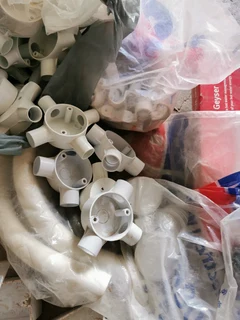 house wires, various conduit, connectors, insulation box, geyser-wise, etc.