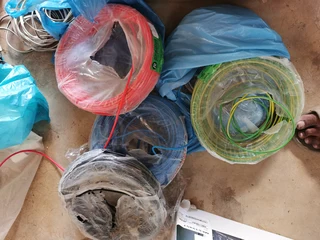 house wires, various conduit, connectors, insulation box, geyser-wise, etc.