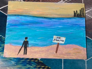 Acrylic painting unframed