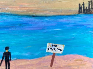 Acrylic painting unframed