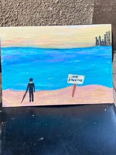 Acrylic painting unframed