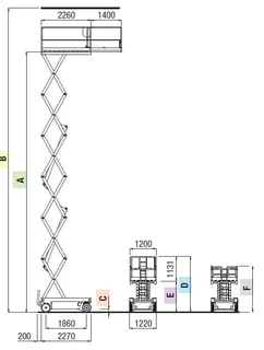 VerticalZA Scissor Lift Iteco IT12122 - 14m Electrical cherry picker Manlift