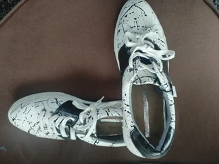 BNWT Maria Marie White/Black XXX Leather Shoes Size 6,5 Eur 40