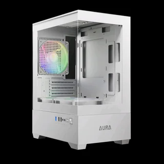 Gamdias Aura Gc9m Wh Argbcompact Panoramic Argb Micro-tower Case