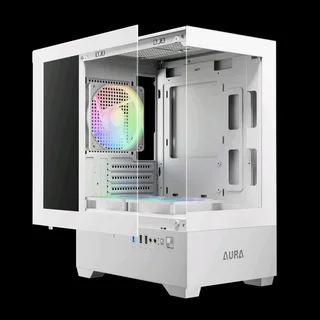 Gamdias AURA GC9M WH ARGBCOMPACT PANORAMIC ARGB MICRO-TOWER CASE
