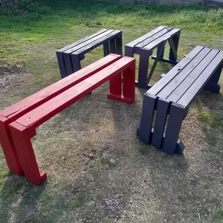 wood benches