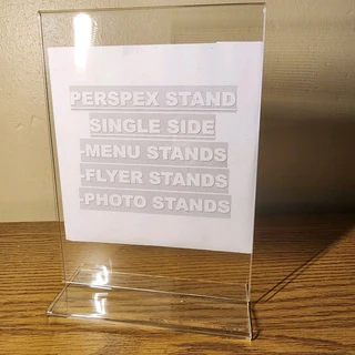Custom Design Acrylic Stands for holding Flyer, Menu, Photo...etc