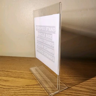 Custom Design Acrylic Stands for holding Flyer, Menu, Photo...etc