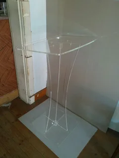 Premium Clear Acrylic Podiums With Black Colour Base