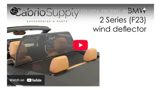 BMW 2 Series Convertible Wind Deflector F23 model year 2014-2021