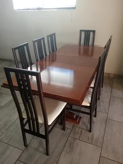 Dining table and chairs - 8 seater