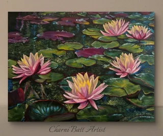 Water Lilies Original oil painting