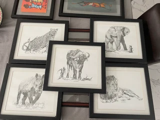 Big 5 Framed Signed Print Series Janet Cuthbertson Reduced Price