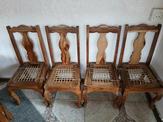 Wooden Dining Chairs X 4