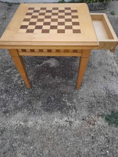 Chess side table with no chess play pieces