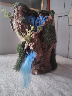 PAINTED/VARNISHED TREE STUMP WITH FOUNTAIN LIKE LOOK, ADD YOUR TOUCH.  FOR SALE AT SEA VIEW/BELLAIR.