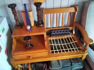 Oak Telephone Table With Draw And Seating For Sale At Sea View/bellair.