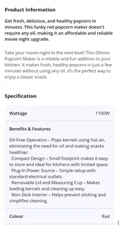 Ottimo Popcorn Maker