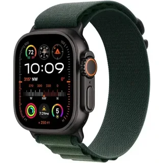 Apple Watch Ultra 2 49mm cell black with green alpine loop