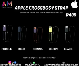 Apple crossbody strap compatible with the tech woven phone case