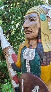 WOODEN APACHE STATUE FOR SALE