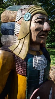 Wooden Apache Statue For Sale