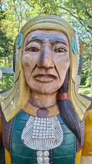 WOODEN APACHE STATUE FOR SALE